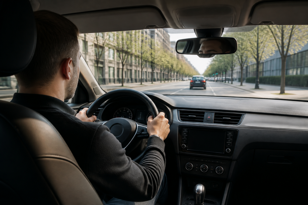 Lengvojo automobilio vairuotojas
