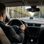 Lengvojo automobilio vairuotojas